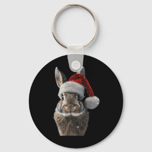 Rabbit Christmas Key Ring