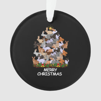 Rabbit Christmas Tree Merry Christmas Ornament