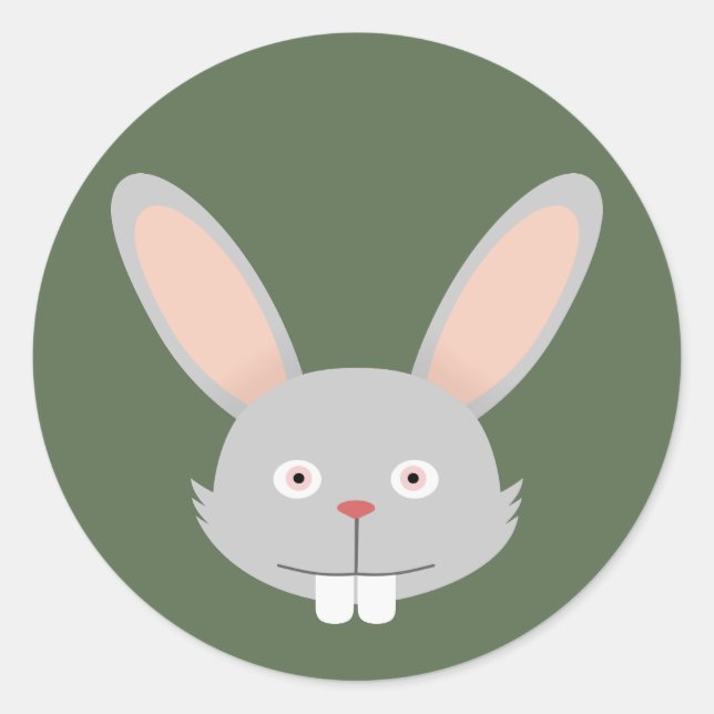 Rabbit Classic Round Sticker (Front)