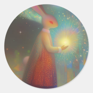 Rabbit Classic Round Sticker