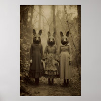 Rabbit Cult of the Forest, Vintage photography