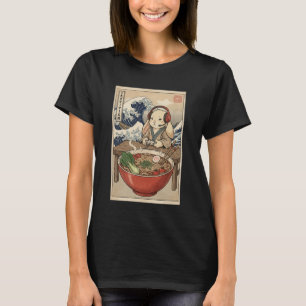 Rabbit Cute Kawaii Japanese Gamer Funny Ramen Retr T-Shirt