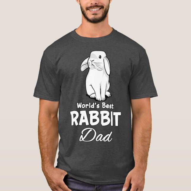 Rabbit Dad Cute Bunny Pet For Father Men T-Shirt (Front)