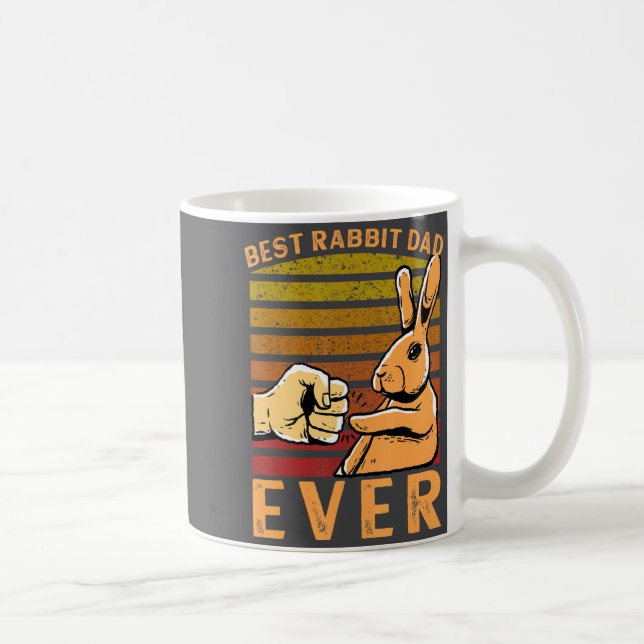 Rabbit Dad Ever Rabbit Owner Easter Bunny  Coffee Mug (Right)