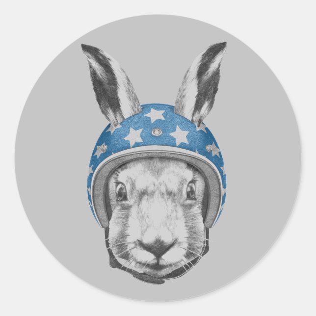Rabbit Daredevil Classic Round Sticker (Front)