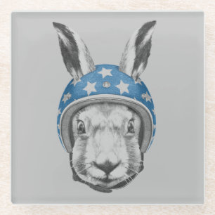 Rabbit Daredevil Glass Coaster