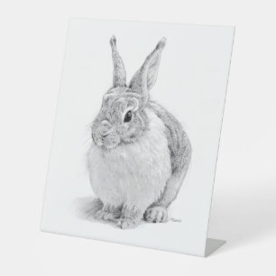 Rabbit Day Pedestal Sign