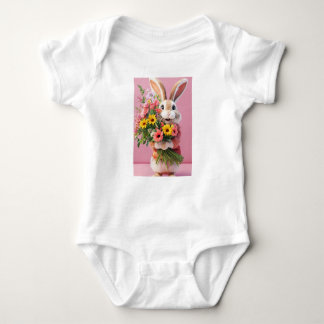 RABBIT DESIGN BABY BODYSUIT