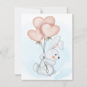 Rabbit Design   Cute Bunny Lovers   Kid Birthday Invitation