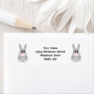Rabbit Design Return Address Label