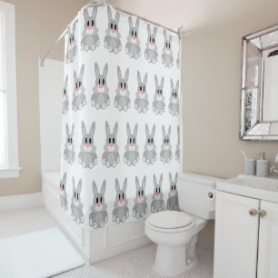 Rabbit Design Shower Curtain