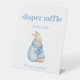 Rabbit Diaper Raffle Baby Shower Sign