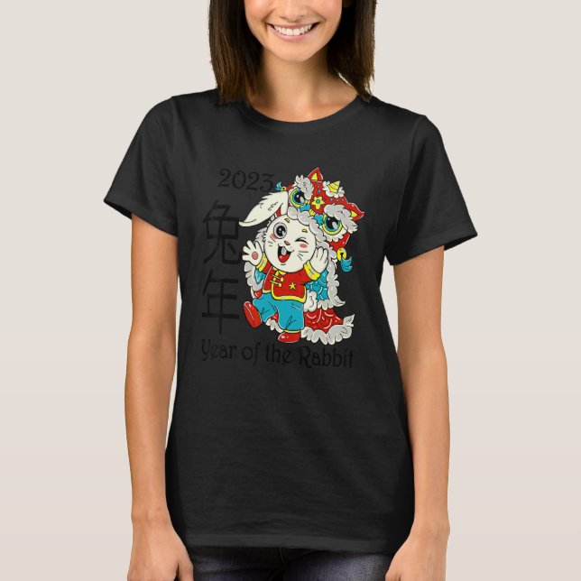 Rabbit Dragon Suit Chinese New Year 2023 Year of t T-Shirt (Front)