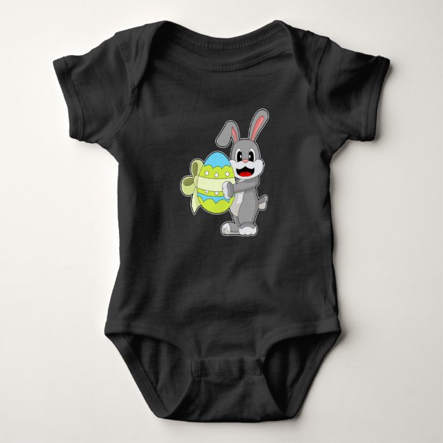 Rabbit Easter Easter egg Loop Baby Bodysuit (Front)