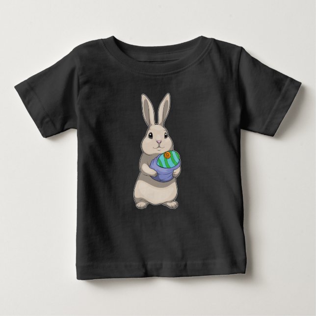 Rabbit Easter Easter egg Pacifier Baby T-Shirt (Front)