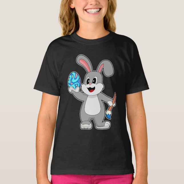 Rabbit Easter Easter egg Painting T-Shirt (Front)