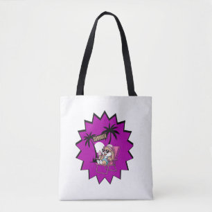 Rabbit eat ice-cream in summer holiday tote bag