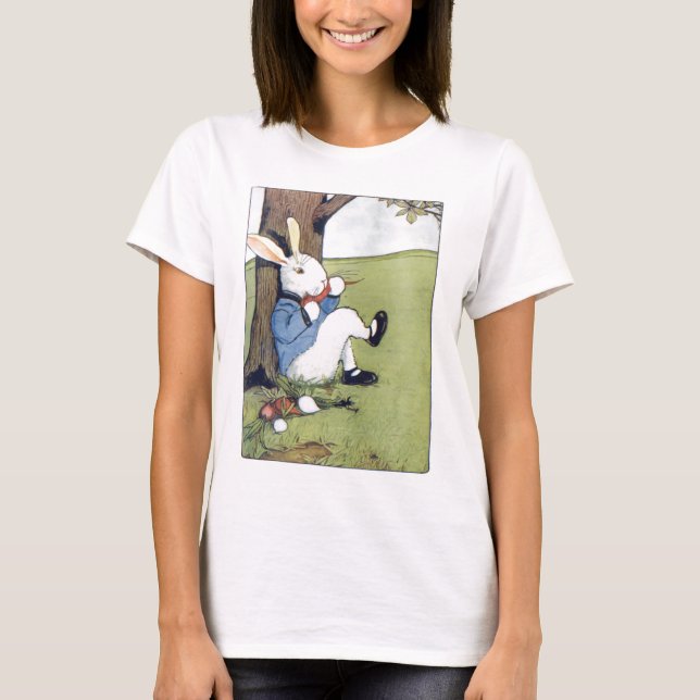 Rabbit Eating a Carrot T-Shirt (Front)