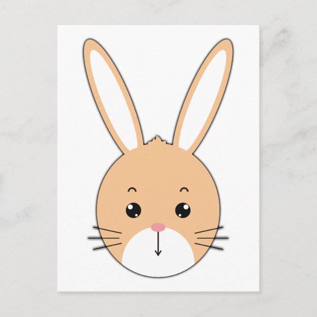 Rabbit face postcard (Front)