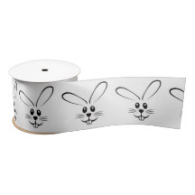 RABBIT FACE SATIN RIBBON
