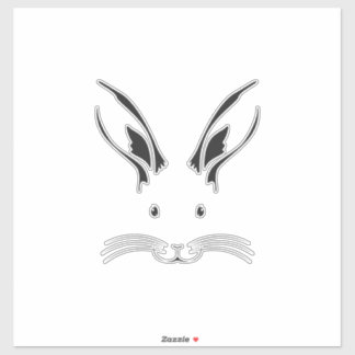 Rabbit Face Silhouette