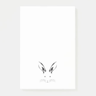 Rabbit Face Silhouette Post-it Notes