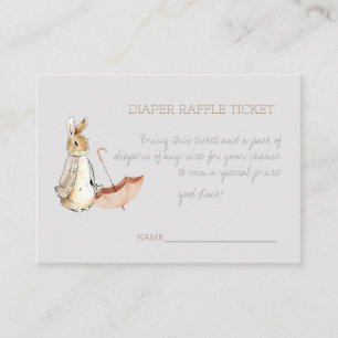 Rabbit Fall Elements Baby Shower Enclosure Card