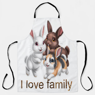 Rabbit family  apron