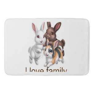 Rabbit family  bath mat