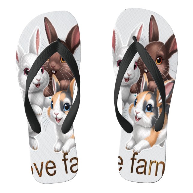Rabbit family  thongs (Footbed)