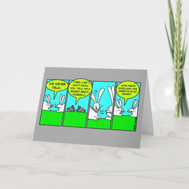 Rabbit Farts (Greeting Card) Card (Front)
