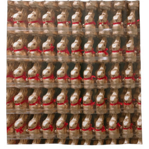 Rabbit figurine lot shower curtain