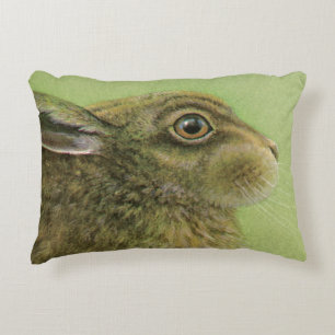 Rabbit fine art throw pillow