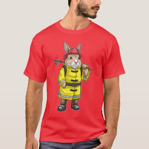 Rabbit Firefighter Pike pole Fire department T-Shirt