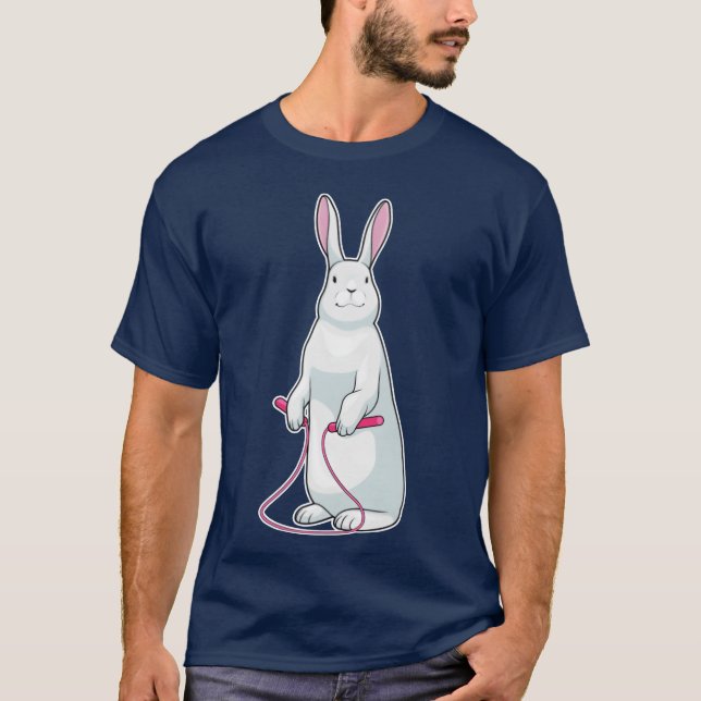 Rabbit Fitness Sports gift T-Shirt (Front)