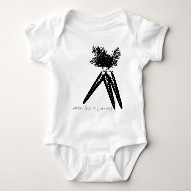 rabbit food baby bodysuit (Front)