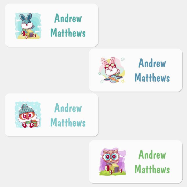 Rabbit Fox Owl Custom Personalised Name (Group)