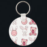 rabbit game, retro, vintage key ring<br><div class="desc">Durable and lightweight keychain featuring a vibrant,  high-quality print,  perfect for keys,  bags,  backpacks,  small gifts,  souvenirs,  and everyday accessories.</div>