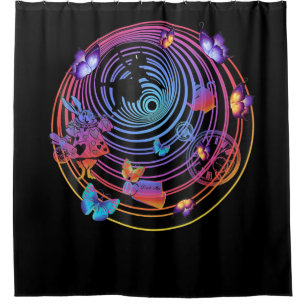 Rabbit Gift   Alice In Wonderland Shower Curtain