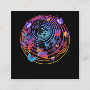 Rabbit Gift   Alice In Wonderland Square Business Card