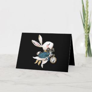 Rabbit Gift   Alice In Wonderland White Rabbit Card