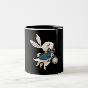 Rabbit Gift   Alice In Wonderland White Rabbit Two-Tone Coffee Mug