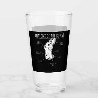 Rabbit Gift |Anatomy Of Bunny Cute Rabbit Pet Love Glass