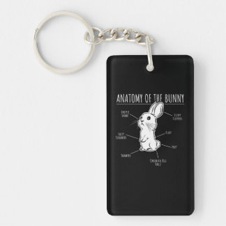 Rabbit Gift |Anatomy Of Bunny Cute Rabbit Pet Love Key Ring