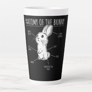 Rabbit Gift |Anatomy Of Bunny Cute Rabbit Pet Love Latte Mug
