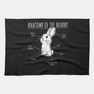 Rabbit Gift |Anatomy Of Bunny Cute Rabbit Pet Love Tea Towel