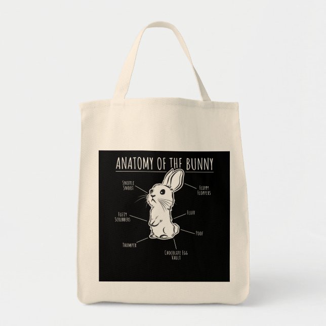 Rabbit Gift |Anatomy Of Bunny Cute Rabbit Pet Love Tote Bag (Front)