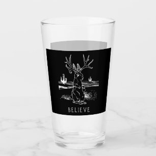 Rabbit Gift   Believe Jackalope Glass