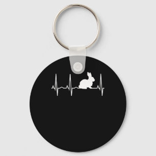 Rabbit Gift   Bunny Heartbeat Bunny Lovers Key Ring