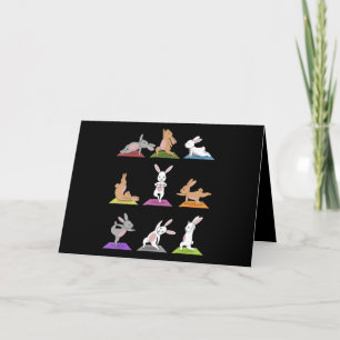 Rabbit Gift Bunny Yoga In Yoga Poses Sports Card